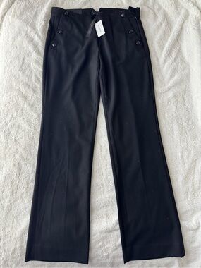 Banana Republic Black Wide-Leg Dress Pants LOGAN